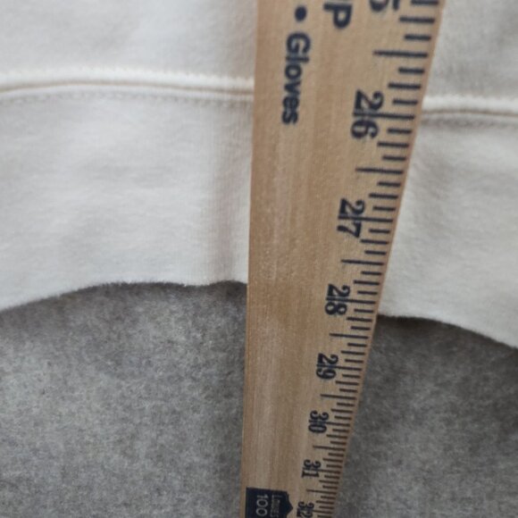 Womens Plus Size Ivory Sweatshirt Floral Embroidery Long Sleeve Crewneck 3X - Picture 5 of 6